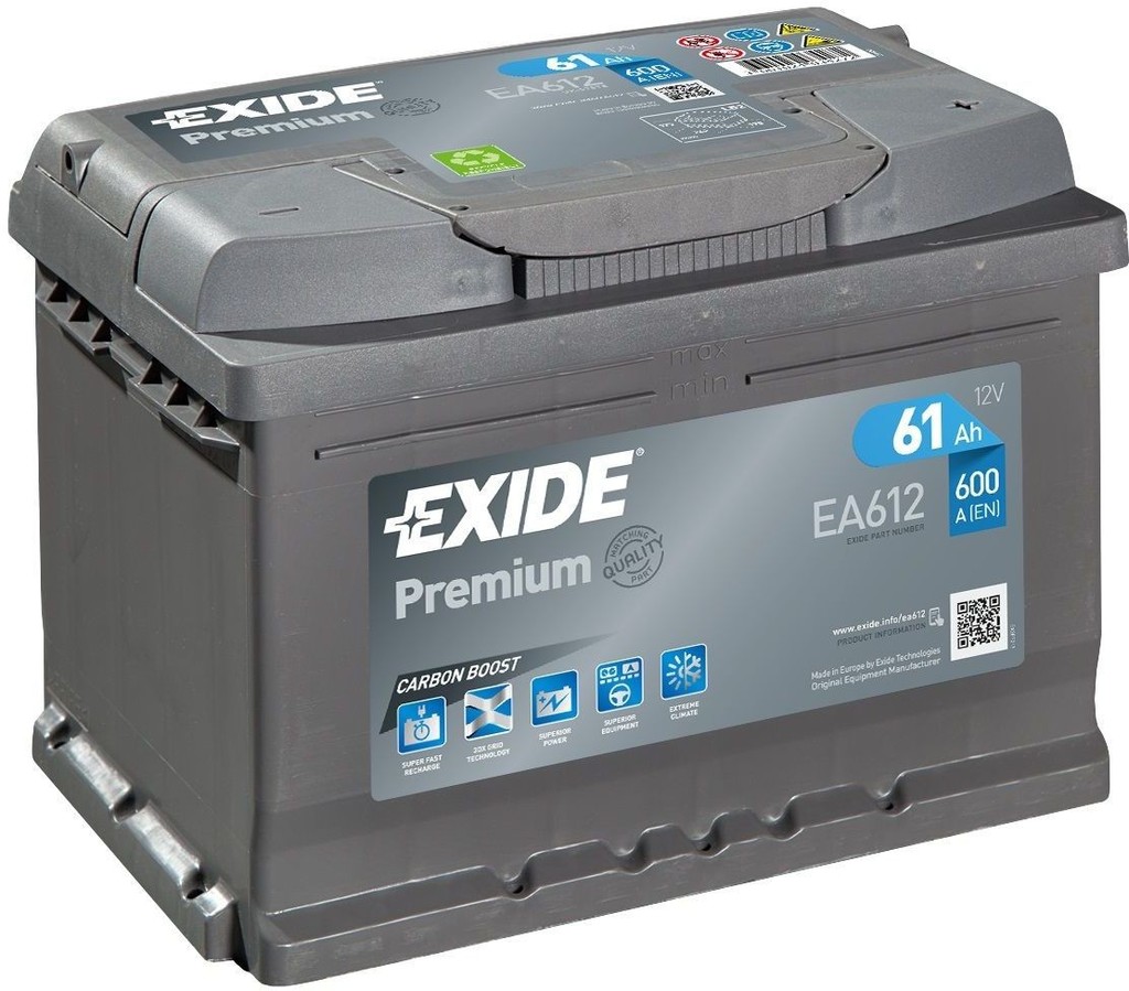 Akumulátor/autobaterie Exide premium 61Ah 600A 12V